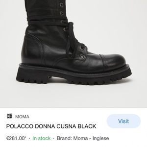 MOMA FARGO POLACCO DONNA CUSNA NERO SIZE 38 1/2
